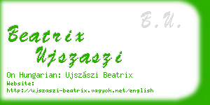 beatrix ujszaszi business card