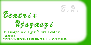 beatrix ujszaszi business card